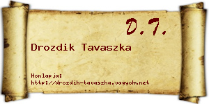 Drozdik Tavaszka névjegykártya